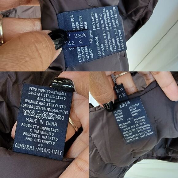 ADD Brown Down Puffer Long Coat 6 - Picture 11 of 12